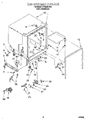 TUB ASSEMBLY Diagram and Parts List for DP8500XXN3  Whirlpool Dishwasher