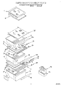 REFRIGERATOR SHELF Diagram and Parts List for 3VED23DQFN00  Whirlpool Refrigerator
