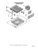 DISHRACK Diagram and Parts List for TUD5000Y0  Whirlpool Dishwasher