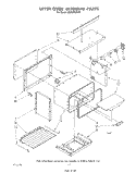 UPPER OVEN INTERNAL, LIT/OPTIONAL Diagram and Parts List for SE950PERW3  Whirlpool Range