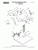 TOP AND CONSOLE PARTS Diagram and Parts List for CGD137SXQ0  Whirlpool Dryer