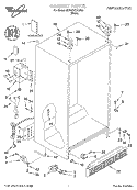 CABINET, LITERATURE Diagram and Parts List for 6ED20TKXGW03  Whirlpool Refrigerator