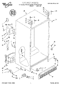 CABINET Diagram and Parts List for 3VED23DQFN00  Whirlpool Refrigerator