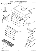 HOOD & VENTILATION PARTS Diagram and Parts List for KHLU182MSS0  KitchenAid Range Hood