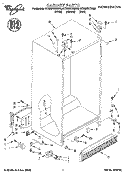 CABINET Diagram and Parts List for 8ED20ZKXDN00  Whirlpool Refrigerator