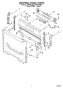 CONTROL PANEL PARTS Diagram and Parts List for YSF379LEKQ1  Whirlpool Range