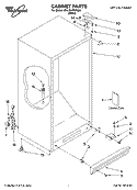 CABINET PARTS Diagram and Parts List for EVL181FXRQ00  Whirlpool Freezer