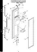 FREEZER DOOR Diagram and Parts List for 4YED27DQDW00  Whirlpool Refrigerator