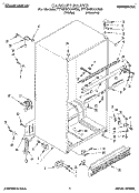 CABINET Diagram and Parts List for TT18HKXAN00  Whirlpool Refrigerator