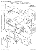 OVEN, LITERATURE Diagram and Parts List for KEBS278DSS11  KitchenAid Wall Oven