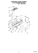 CONTROL PANEL PARTS Diagram and Parts List for JIM158XBRB0  Whirlpool Ice Maker