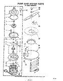 PUMP AND MOTOR Diagram and Parts List for SHU60020  Whirlpool Dishwasher