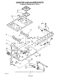 COOKTOP AND MANIFOLD , LITERATURE AND OPTIONAL Diagram and Parts List for SF310PERW3  Whirlpool Range
