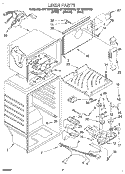 LINER Diagram and Parts List for 8ET18ZKXDG03  Whirlpool Refrigerator