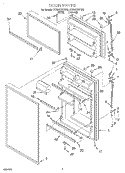 DOOR Diagram and Parts List for RT20AKXFW00  Roper Refrigerator