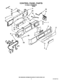 CONTROL PANEL PARTS Diagram and Parts List for CHW8990AW0  Whirlpool Washer