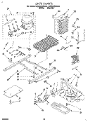 UNIT Diagram and Parts List for 8ED22DQXDW01  Whirlpool Refrigerator