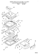 REFRIGERATOR SHELF Diagram and Parts List for KSRS22QFAL01  KitchenAid Refrigerator