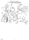 SECTION Diagram and Parts List for 3LER5434DN1  Whirlpool Dryer
