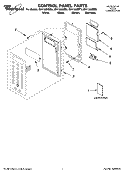 CONTROL PANEL PARTS Diagram and Parts List for MH1150XMT3  Whirlpool Microwave