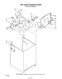 TOP AND CABINET Diagram and Parts List for LA5300XSW0  Whirlpool Washer