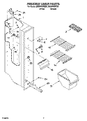 FREEZER LINER PARTS Diagram and Parts List for ED0GTKXMQ00  Whirlpool Refrigerator