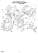 BULKHEAD Diagram and Parts List for LGN3624BW2  Whirlpool Dryer