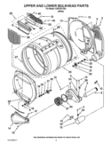 UPPER AND LOWER BULKHEAD PARTS Diagram and Parts List for CSP2761TQ3  Whirlpool Dryer