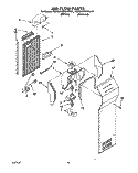 AIR FLOW Diagram and Parts List for RS22AWXAW01  Roper Refrigerator