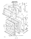 DOOR , PARTS NOT ILLUSTRATED Diagram and Parts List for ET20HKXMWR2  Whirlpool Refrigerator