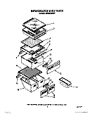 REFRIGERATOR SHELF Diagram and Parts List for 3ED25DQXVN01  Whirlpool Refrigerator