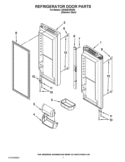 REFRIGERATOR DOOR PARTS Diagram and Parts List for IX5HHEXWS08  Whirlpool Refrigerator