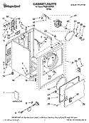 CABINET PARTS Diagram and Parts List for YHED4300TQ0  Magic Chef Dryer