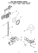 FILL AND OVERFILL PARTS Diagram and Parts List for GU1101XTLS0  Whirlpool Dishwasher