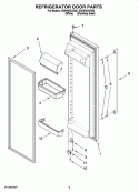 REFRIGERATOR DOOR PARTS Diagram and Parts List for ID5HHEXVQ02  Whirlpool Refrigerator