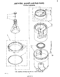 AGITATOR, BASKET AND TUB Diagram and Parts List for LA5430XPW1  Whirlpool Washer