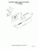 CONTROL PANEL AND LATCH PARTS Diagram and Parts List for KUDS50FVPA5  KitchenAid Dishwasher