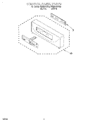 CONTROL PANEL, LITERATURE Diagram and Parts List for KEMI301GBL0  KitchenAid Microwave Oven Combo