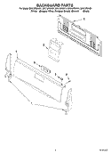 BACKGUARD PARTS Diagram and Parts List for SF315PEKT1  Whirlpool Range