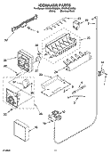 ICEMAKER PARTS Diagram and Parts List for 7GS2SHEXMS00  Whirlpool Refrigerator