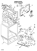 LINER PARTS Diagram and Parts List for GARF19XXPK00  Whirlpool Refrigerator
