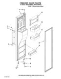 FREEZER DOOR PARTS Diagram and Parts List for BRS62CRBNA01  Whirlpool Refrigerator