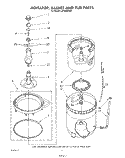 AGITATOR, BASKET AND TUB Diagram and Parts List for LA7800XSW1  Whirlpool Washer