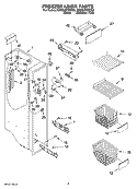 FREEZER LINER PARTS Diagram and Parts List for KSRX22FSST03  KitchenAid Refrigerator
