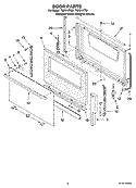 DOOR PARTS, OPTIONAL PARTS Diagram and Parts List for TGP314TQ0  Estate Range