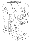 REAR PANEL Diagram and Parts List for CAP2772BN0  Whirlpool Washer
