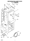 REFRIGERATOR LINER PARTS Diagram and Parts List for KSRG25FKSS15  KitchenAid Refrigerator
