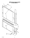 DOOR AND PANEL Diagram and Parts List for KUDS230Y0  KitchenAid Dishwasher