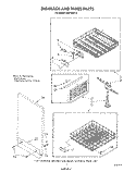DISHRACK AND PANEL Diagram and Parts List for DU8750XT0  Whirlpool Dishwasher