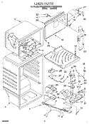 LINER Diagram and Parts List for RT20AKXDN00  Roper Refrigerator